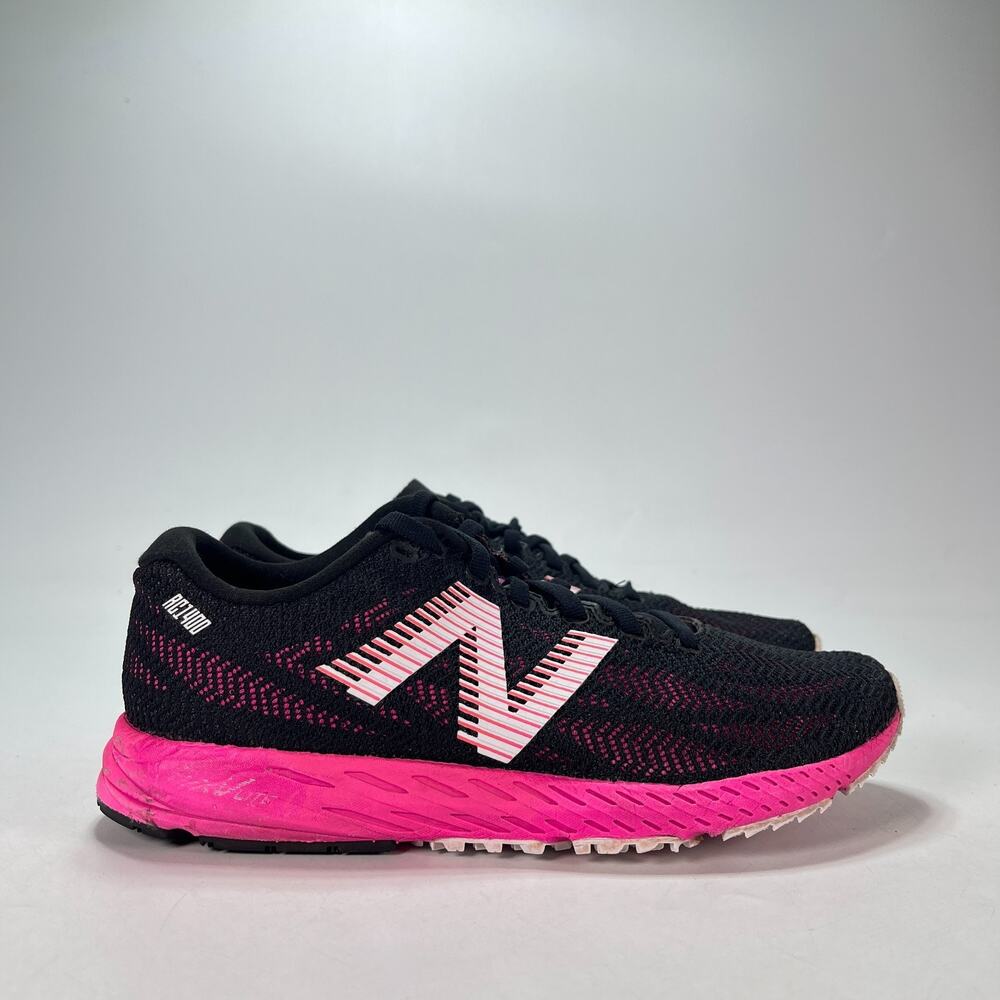 New Balance 1400v6 Black Bright Pink Road Running Shoes W1400RP6 Women's Size 7